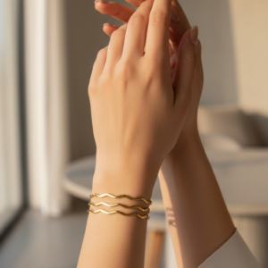 3lü Zikzak Çelik Bileklik - Çelik