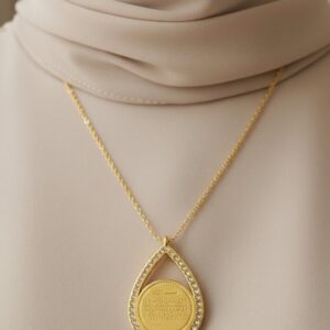 Armut Kolye - Ayetel kürsi – Çelik Altın Kaplama, Şık ve Manevi Takı, Nazar Koruyucu Aksesuar