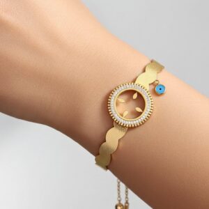 Çelik Çeyrek Takılan Bileklik