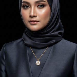 Dönen Lotus Çiçekli Kolye- Hareketli çelik kolye