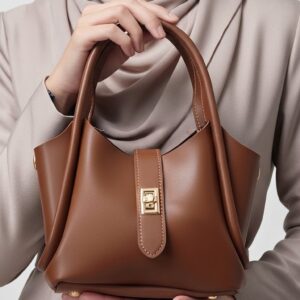 Mini Kilitli El ve Omuz Çantası -Suni Deri