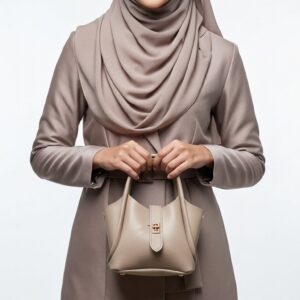 Mini Kilitli El ve Omuz Çantası -Suni Deri