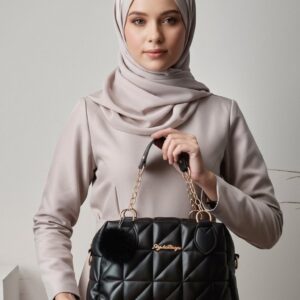 Ponponlu El ve Omuz Çantası - Suni Deri