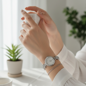 Taşlı Çelik Kadın Kol Saati - Zirkon Taş