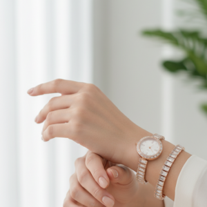 Yeni Su Yolu Taşlı Şık Tasarım Kadın Kol Saati